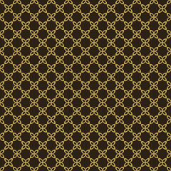 Simple grid background pattern. Wallpaper texture, modern background. Sample template. Black and gold. For fabrics, artwork, posters and wallpapers. Vector image background