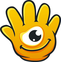 Smiley Hand Cartoon Character Design