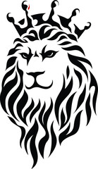 Lion head Tribal Tattoo vector