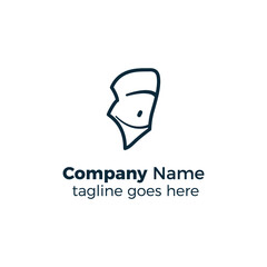 sexy sports underwear logo design icon vector illustration simple line