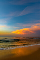 Obraz na płótnie Canvas beautiful sunset of the caribbean