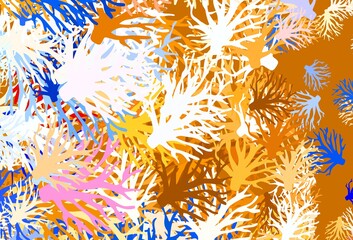 Light Orange vector abstract design with branches.