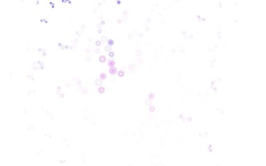 Fototapeta na wymiar Light Purple, Pink vector background with bubbles.