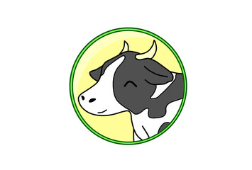 笑顔の牛のイラスト