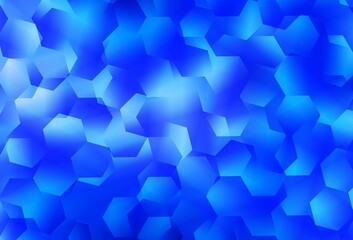 Light BLUE vector abstract polygonal template.
