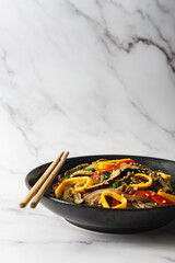 Japchae, Korean Glass noodle stir fry 