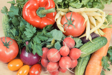 Vegetables containing minerals and vitamins. Best food for slimming and dieting