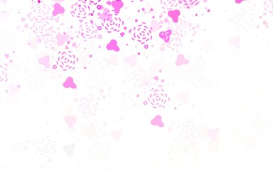 Light Pink, Yellow vector pattern with random forms.