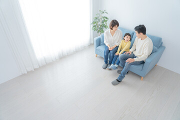 アジア人　親子　ポートレート