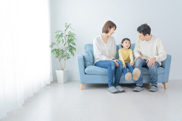 アジア人　親子　ポートレート