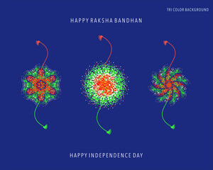 Background image set for India's Independence Day celebration and Indian festival called "Raksha Bandhan" 
