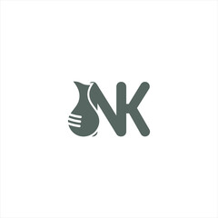 Handcrafted pots nk logo design template