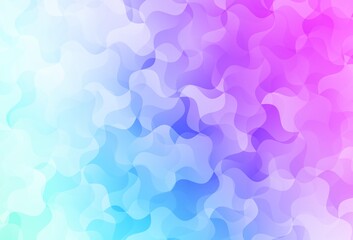 Light Pink, Blue vector gradient triangles pattern.