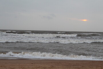 waves on the beach