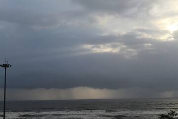 storm over the sea