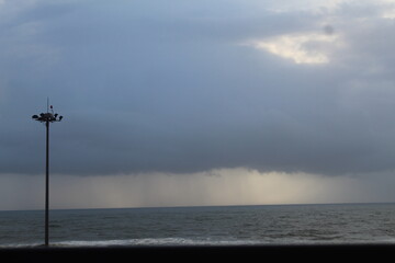 wind turbine in the fog