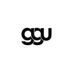 ggu letter original monogram logo design