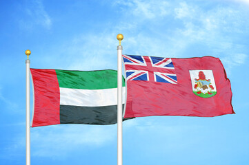 United Arab Emirates and Bermuda two flags