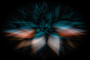 colorful and abstract twirl made in a creative way