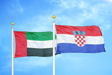 United Arab Emirates and Croatia two flags