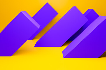 3d illustration of purple stripes of the same size turned in different directions.Geometric seamless pattern with fading lines, tracks, halftone stripes