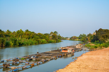 Landscape of Bang Pakong River at Prachin Buri Province