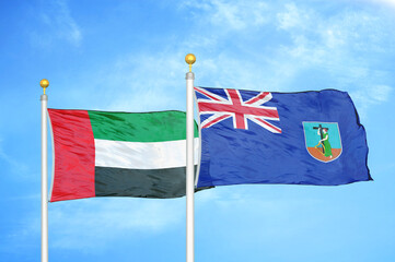 United Arab Emirates and Montserrat two flags