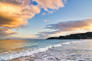 伊豆下田 白浜海岸の夕暮れの景色