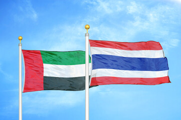United Arab Emirates and Thailand two flags