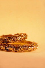 Antique gold bangles, Indian Traditional jewelry