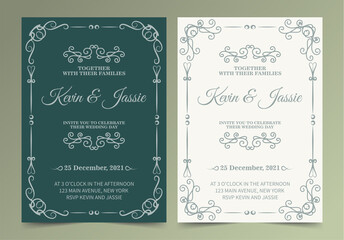 Invitation card vector design vintage style