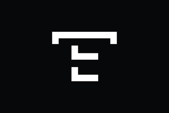 Minimal Innovative Initial TE logo and ET logo. Letter TE ET creative elegant Monogram. Premium Business logo icon. White color on black background