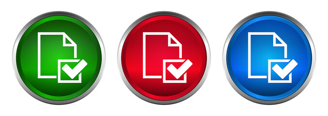 Fototapeta premium Checklist icon supreme round button set design illustration