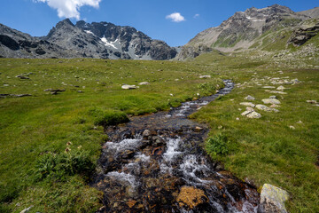 Wandern in der Lombardei Italien Sommer