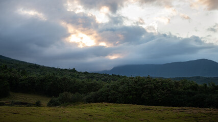 Sunset on Reunion Island