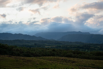 Obraz na płótnie Canvas Sunset on Reunion Island