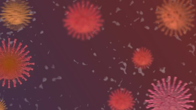Coronavirus disease COVID-19 infection 3D illustration. Dangerous asian ncov corona virus, dna, pandemic risk background - Coronavirus 2019-nCov novel coronavirus cell concept
