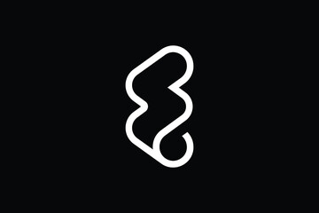 Minimal Innovative Initial ES logo and SE logo. Letter E EE ES SE creative elegant Monogram. Premium Business logo icon. White color on black background