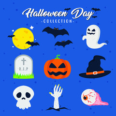 scary and creepy halloween day theme vector design collection can be use to make poster