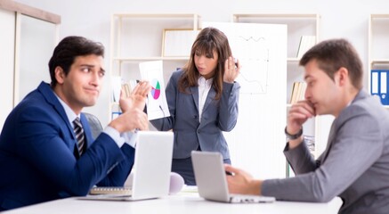 Business meeting with employees in the office