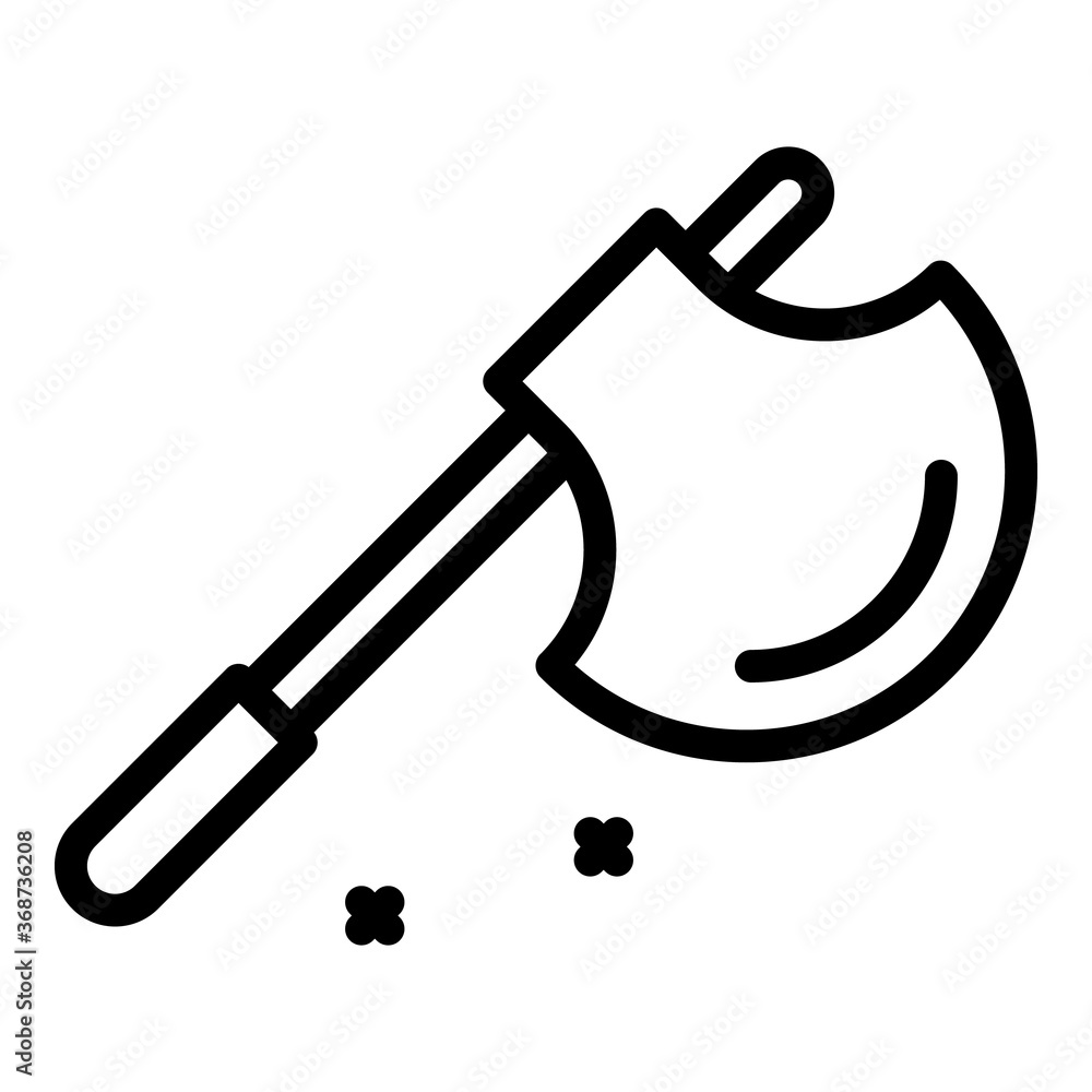 Aufkleber blacksmith battle axe icon. outline blacksmith battle axe vector icon for web design isolated on whi