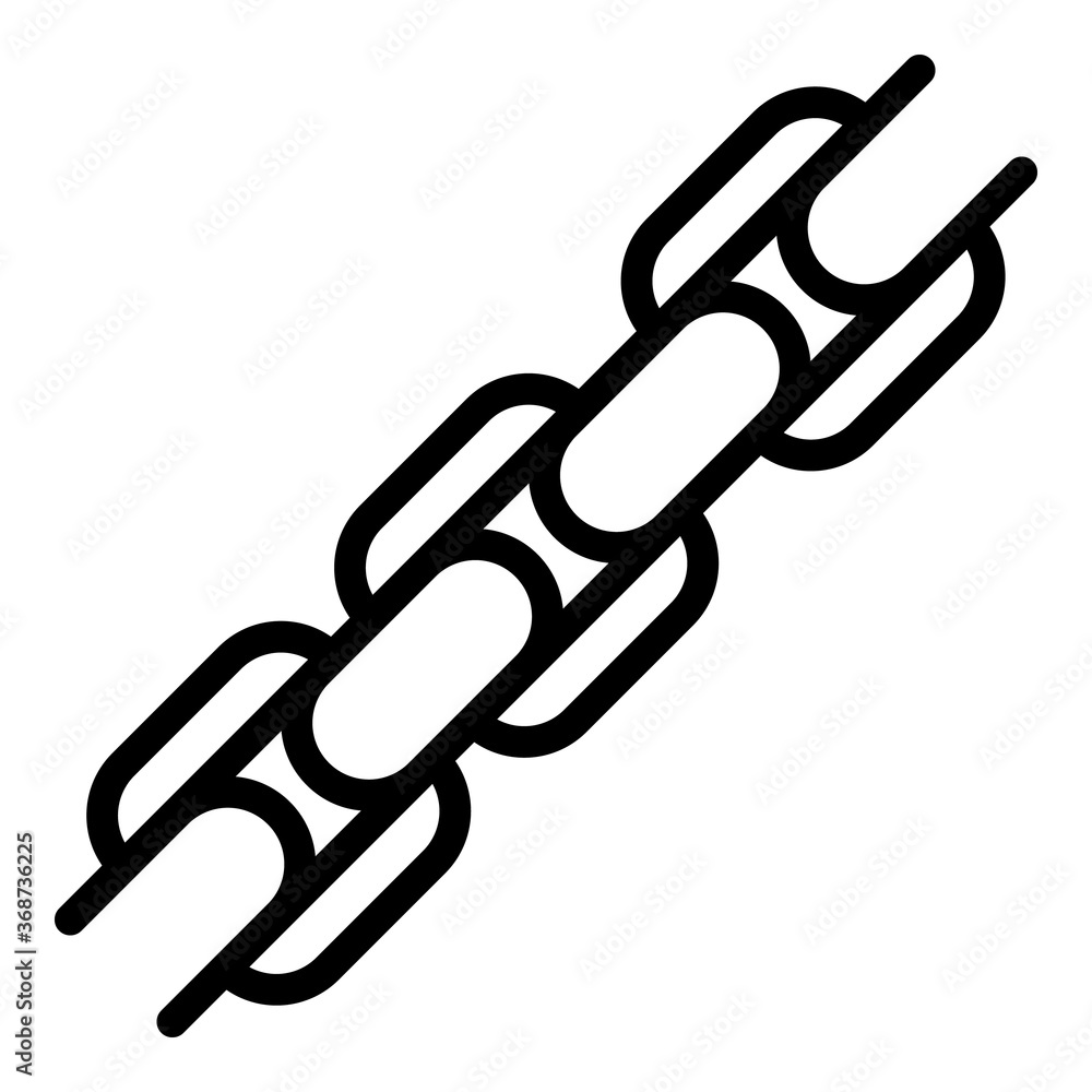 Aufkleber blacksmith chain icon. outline blacksmith chain vector icon for web design isolated on white backgro