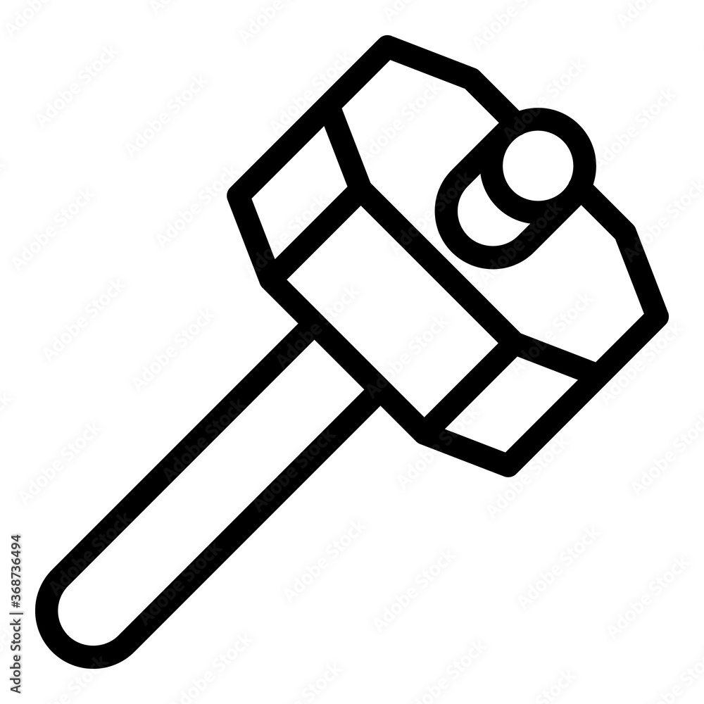 Poster blacksmith sledge hammer icon. outline blacksmith sledge hammer vector icon for web design isolated 