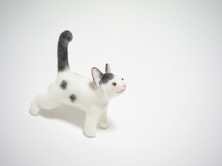 フェルト作品　ブチ猫