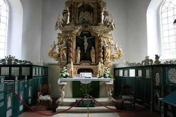 Altar der Kirche St. Nikolai in Jork, Niedersachsen, Deutschland, Europa