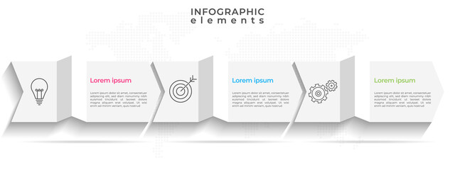 Timeline infographic arrow template 3 options.