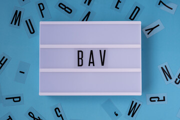 Lightbox mit den Worten 