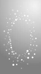 White dots Christmas background. Subtle flying sno