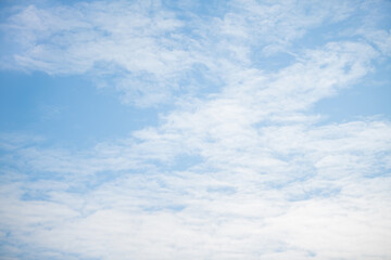 clear blue sky on a summer day with light cirrus clouds