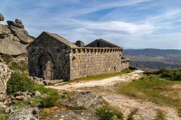 Fototapeta na wymiar St.Michael's Church In historical village of Monsanto village, Portugal.